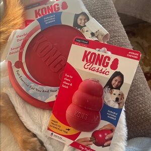 KONG Classic Red Chew Toys large dog frisbee